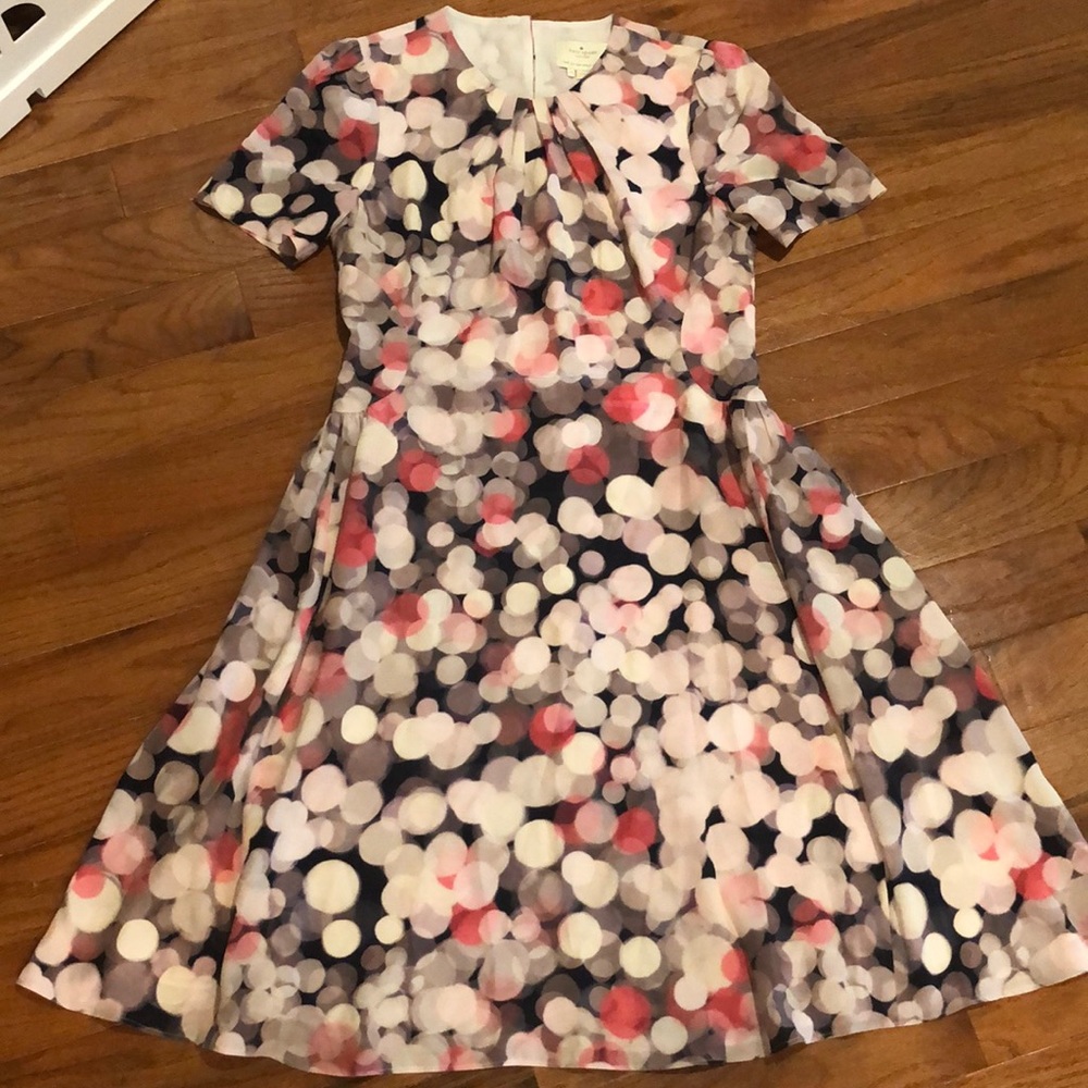 Kate Spade Chiffon Like Dress. 100% Silk with Polyester lining.